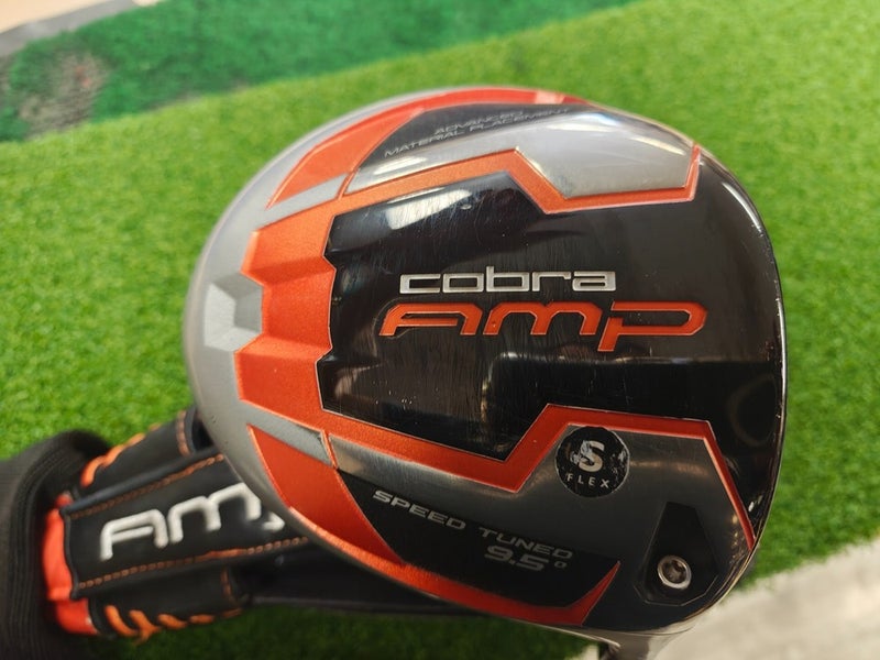 Cobra AMP Speed Tuned 9.5 Degree Driver RIP 65 Stiff Flex Graphite w Heacover