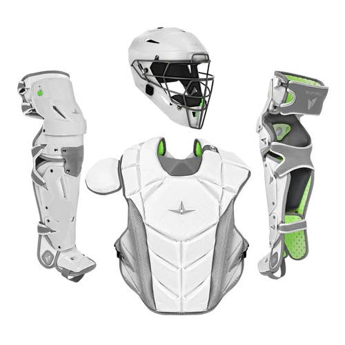 All Star MVP Pro Series Intermediate 13-15 Baseball Catchers Gear Set - White
