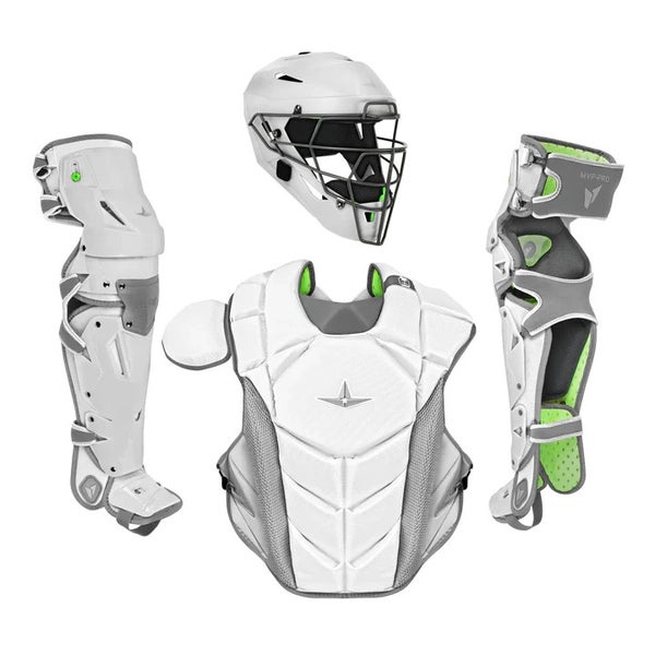 All Star MVP Pro Series Intermediate 13-15 Baseball Catchers Gear Set - White