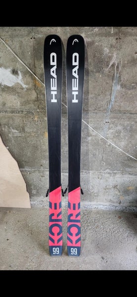 Unisex 2020 Powder 180 cm HEAD KORE 99 Skis With Bindings Max Din 13 (Used)