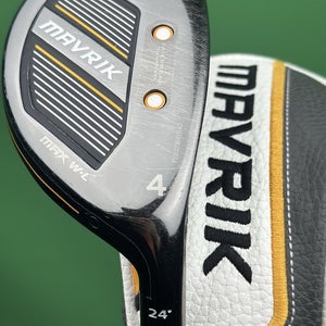 Callaway Mavrik MAX W-L Womens Rescue 4-Hybrid 4H-24* Graphite Helium w/ Cover