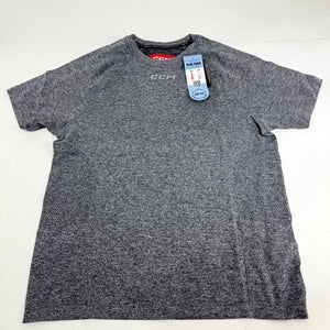 New CCM Dark Grey Short Sleeve Training Tee | Senior XL | #191520705022