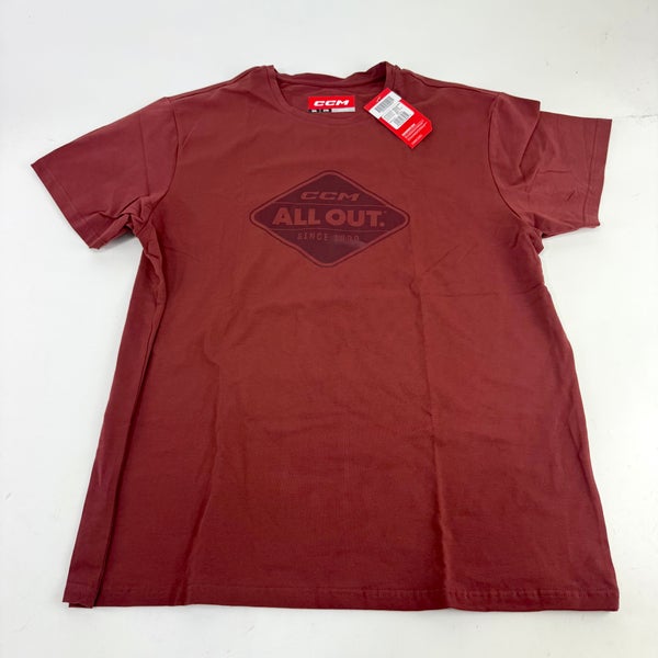 New CCM Red All Outside Short Sleeve Tee | Senior XXL | #191520734602