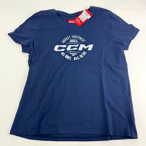 New CCM Womens Navy Spring SS Tee | Womens XL | #191520723019