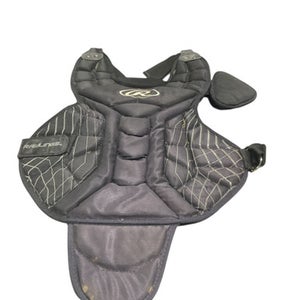 Used Rawlings BLACK CHEST PROTECTOR Catchers Chest Protector Black Youth 11834-S000042853