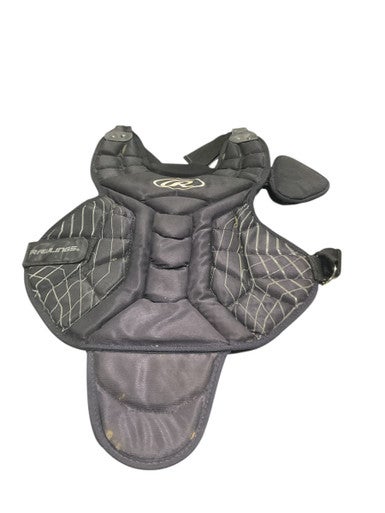 Used Rawlings BLACK CHEST PROTECTOR Catchers Chest Protector Black Youth 11834-S000042853
