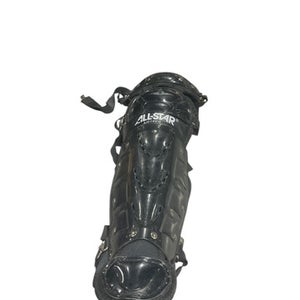 Used All-Star BLK SHIN GUARDS Catchers Leg Guards Black Youth 11834-S000042847