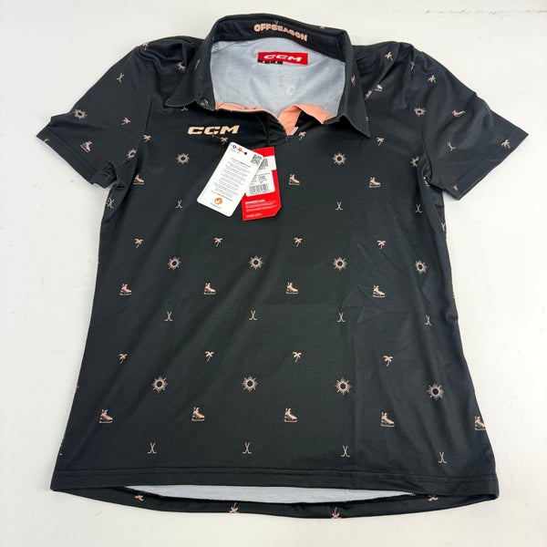 New CCM Black Womens Polo | Womens Small | #191520713447