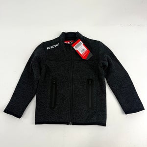 New CCM Black Fleece Zip Up | Youth 2XS | #191520014278