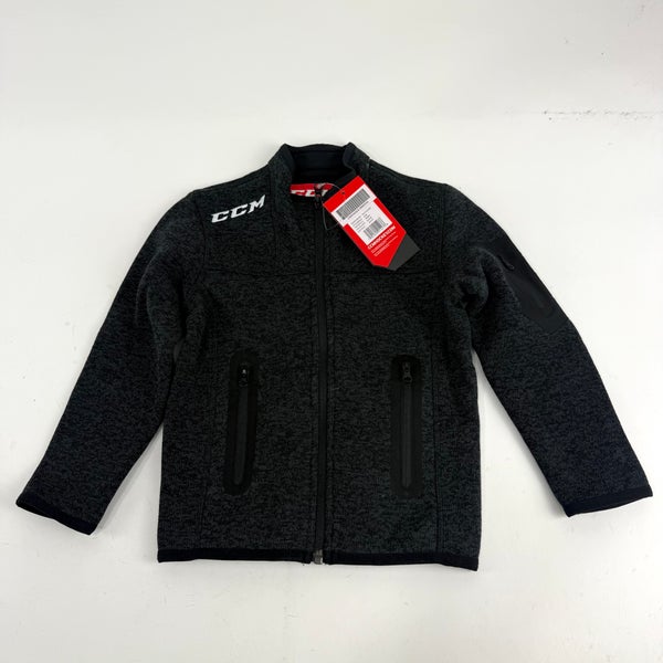 New CCM Black Fleece Zip Up | Youth 2XS | #191520014278