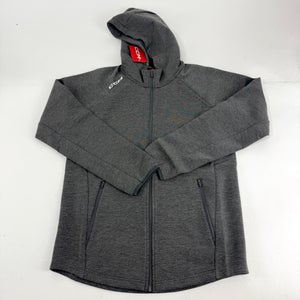 New CCM Dark Grey Locker Full Zip | Senior M | #191520523435