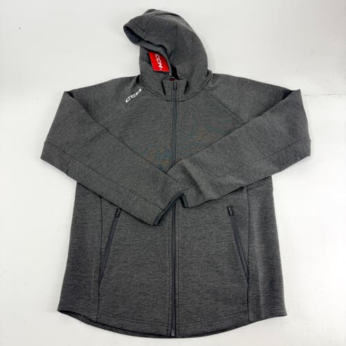 New CCM Dark Grey Locker Full Zip | Senior M | #191520523435