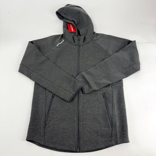 New CCM Dark Grey Locker Full Zip | Senior M | #191520523435