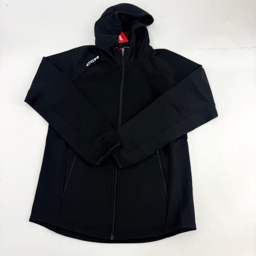 New CCM Black Locker Full Zip | Senior S | #191520523329