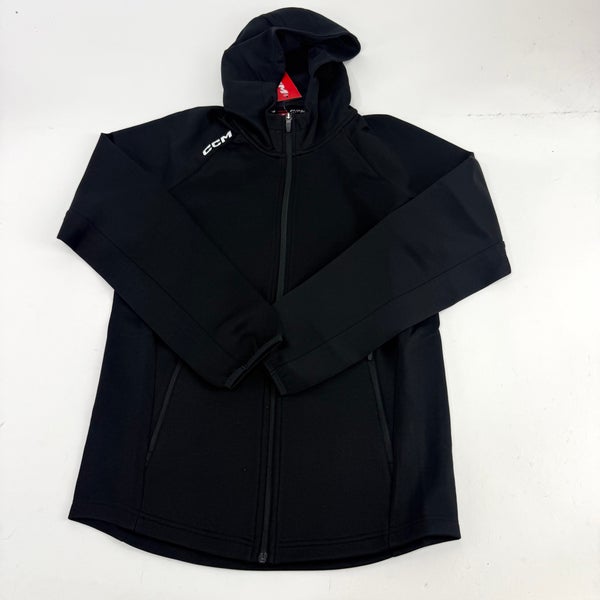 New CCM Black Locker Full Zip | Senior S | #191520523329