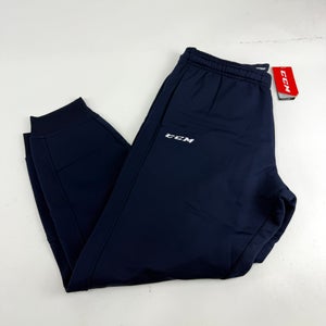 New CCM Navy Mens Team Training Cuffed Pant | Senior XXL | #888600283777
