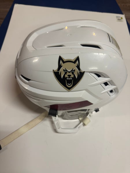 NLL Game Worn Albany Firewolves Warrior Alpha One Pro Helmet Adult Large Size