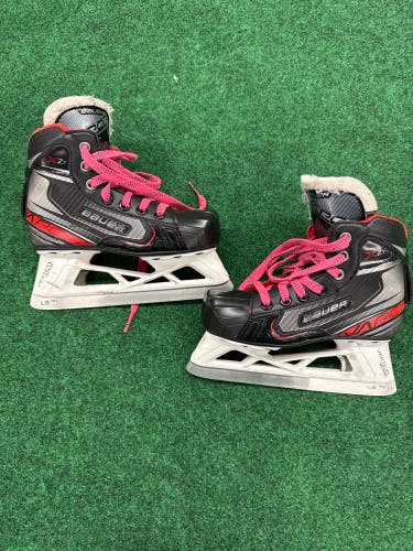 Junior Bauer Vapor X2.7 Hockey Goalie Skates (Regular) Size 1 (Used)