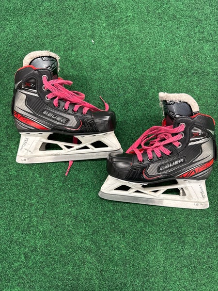 Junior Bauer Vapor X2.7 Hockey Goalie Skates (Regular) Size 1 (Used)