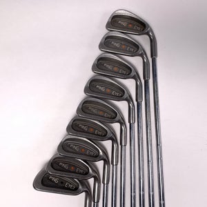 Ping Eye 2 + Iron Set 3-PW+SW Orange Dot 2* Flat Karsten Regular Steel Mens RH