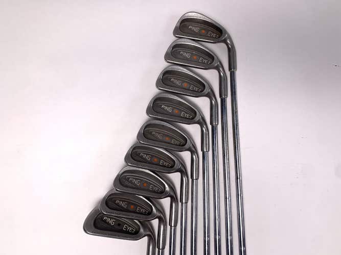 Ping Eye 2 + Iron Set 3-PW+SW Orange Dot 2* Flat Karsten Regular Steel Mens RH