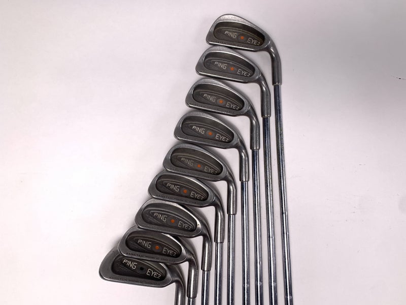 Ping Eye 2 + Iron Set 3-PW+SW Orange Dot 2* Flat Karsten Regular Steel Mens RH