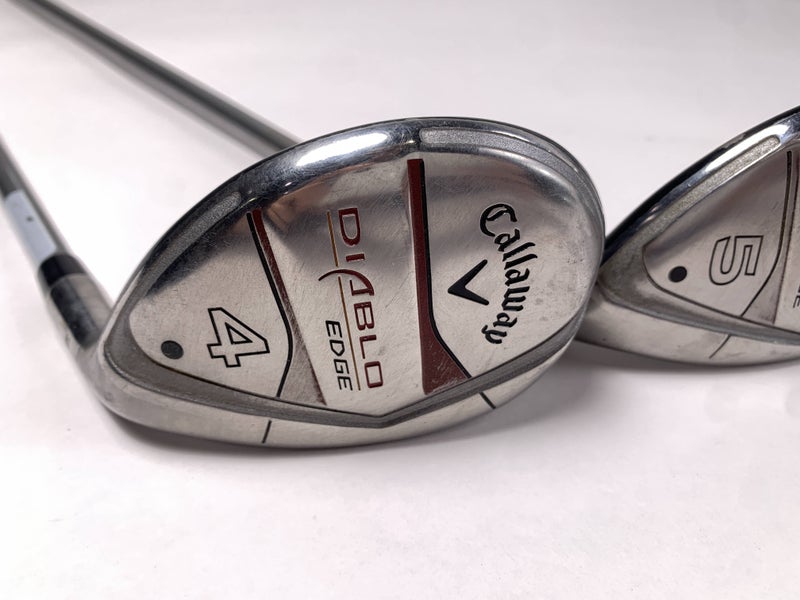 Callaway Diablo Edge 4 & 5 Hybrid Set 22* 27* Ladies Graphite Womens RH