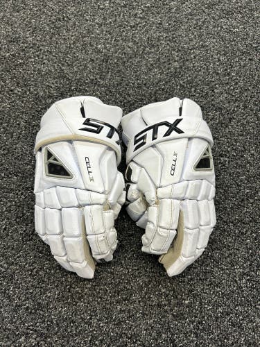 STX Cell IV Lacrosse Gloves Extra Large 14” White