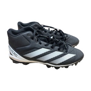 Used Adidas ADIZERO BLK/WHT CLEATS Adult FB Cleats Black Senior 6.5 11862-S000090791