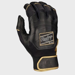 New WORKHORSE BLK/GOLD ADULT BATTING GLOVES 11834-RAWCOPROPRFBG-BK