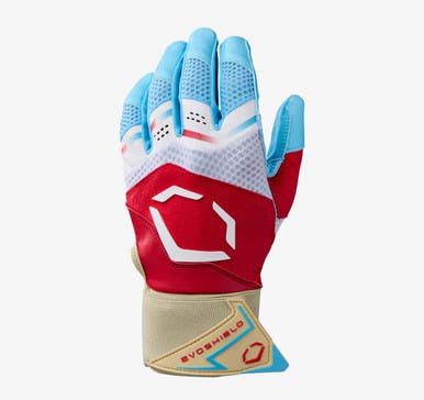 New YOUTH RED.WHITE & ICE CARBYNE W/STRAP BATTING GLOVES 11834-ESHWB5777901