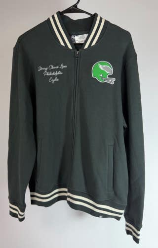 Stoney Clover Lane X '47 Philadelphia Eagles Black Track Jacket Size M $200