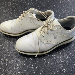 Used Foot Joy TRADITIONS Mens Golf Shoes White Senior 6 11849-S000033603