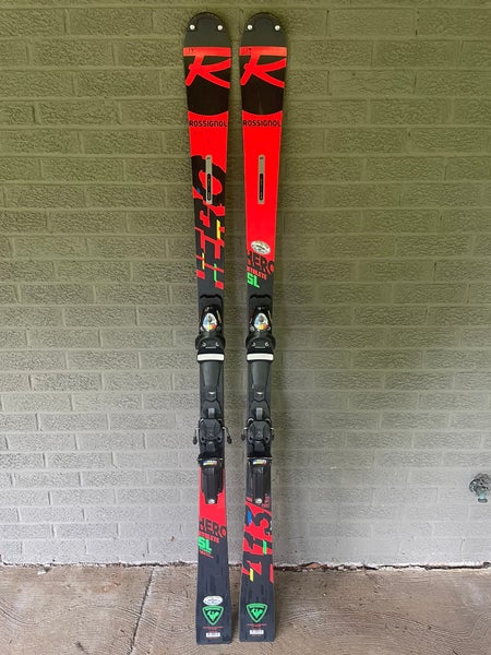 Rossignol Hero Athlete SL 165 cm Racing Skis With Bindings Max Din 18 (Used)