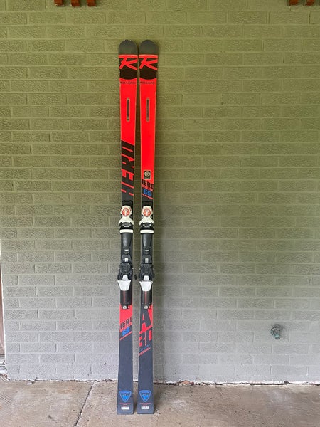 Rossignol Hero Athlete GS 193 cm Racing Skis With Bindings Max Din 18 (Used)