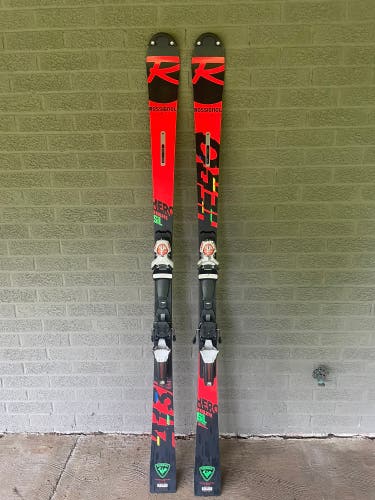 Rossignol Hero Athlete SL 165 cm Racing Skis With Bindings Max Din 18 (Used)