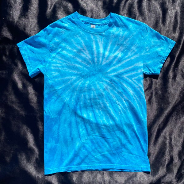 Gildan Small Baby Blue Tye-Dye 100% Cotton T-Shirt