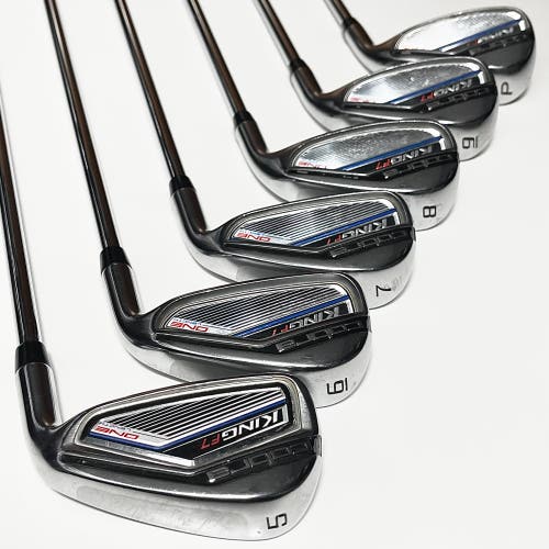 Cobra King F7 One Length Iron Set 5-9, PW Right Handed Regular Flex Steel Shafts