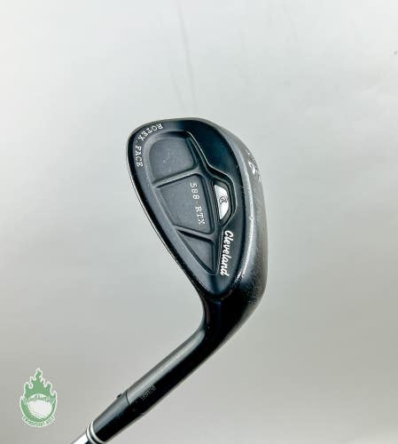 Used RH Cleveland 588 RTX Rotex Face Black Wedge 56*-14 Wedge Flex Steel Golf