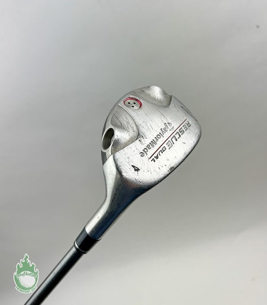 Used RH TaylorMade Rescue Dual 4 Hybrid 22* 65g Stiff Flex Graphite Golf Club