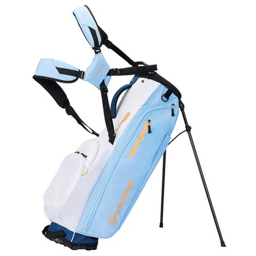 Taylor Made Flextech Stand Bag (4 way top, White/Light Blue) 2025 NEW