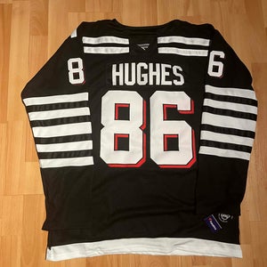 Jack Hughes New Jersey Devils Hockey Men's Jersey Stitched Size 52