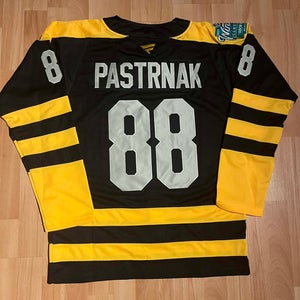 David Pastrnak Black Boston Bruins Hockey Men's Jersey Stitched Size 54