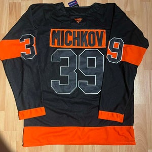 Matvei Michkov Black Philadelphia Flyers Hockey Men's Jersey Stitched Size 52
