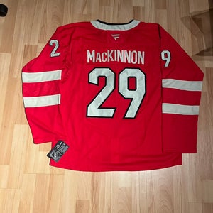 Nathan MacKinnon Team Canada Hockey Men's Jersey Stitched Size 52