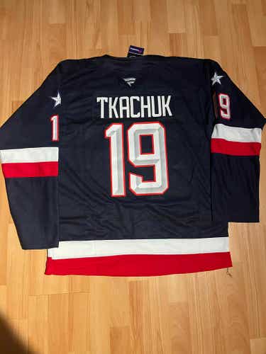 Matthew Tkachuk Team USA Hockey Men's Jersey Stitched Size 52