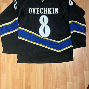 Alex Ovechkin Black Retro Washington Capitals Hockey Men's Jersey Stitched Size 54