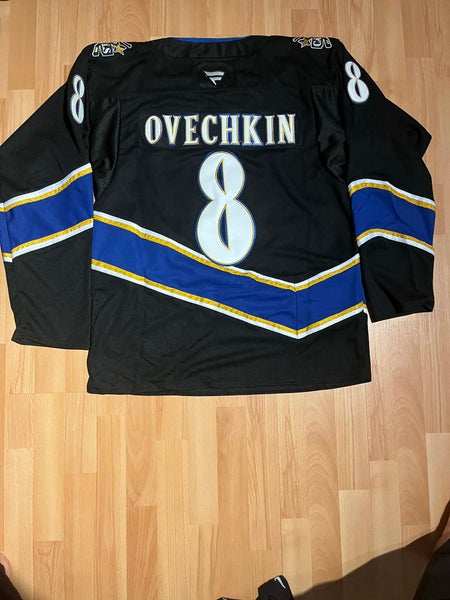 Alex Ovechkin Black Retro Washington Capitals Hockey Men's Jersey Stitched Size 54