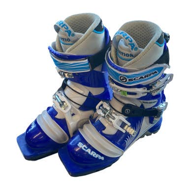 Used Scarpa T2 ECO DUAL DENSITY Womens DH Ski Boot Royal Blue 225 MP - J04.5 - W5.5 11883-S000153887