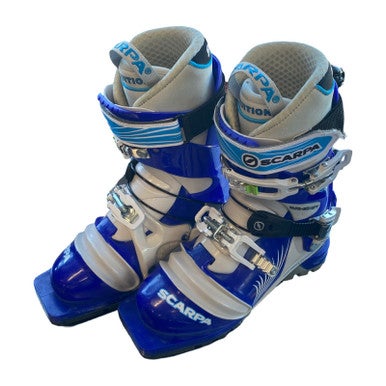Used Scarpa T2 ECO DUAL DENSITY Womens DH Ski Boot Royal Blue 225 MP - J04.5 - W5.5 11883-S000153887